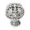 Poignée ronde Juliane Grace avec 13 cristaux Swarovski transparents 