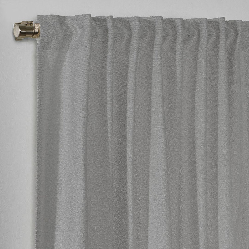 Extra Long & Extra Wide Polyester Decorative Curtain Single Panel, 52" W x 192" L, Stone