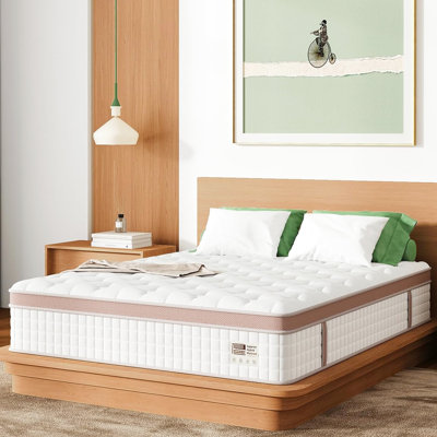 Queen Mattress 12 Inch Firm With Gel Memory Foam And Pocket Springs For Spine Alignment Relief Size Removal Pain - Sleep In Bed
