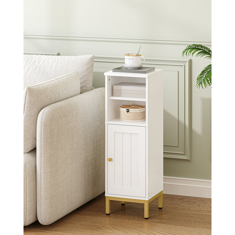 Armoire de rangement de salle de bain, armoire de coin avec tablettes, sens d'ouverture de porte personnalisé, organisateur de salle de bain avec tablette réglable pour la cuisine, le salon, armoire à papier hygiénique, blanc