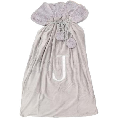 Luxury Christmas Sack with Monogrammed Letter J