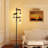 Industrial Black Metal Tree Dimmable Floor Lamp