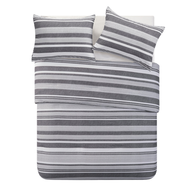 Modern Striped Comforter, King Comforter + 2 King Shams