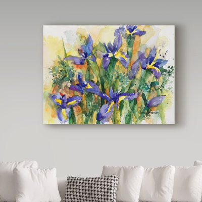 Mattox 'Indelible Irises' Watercolor Painting Print on Wrapped Canvas