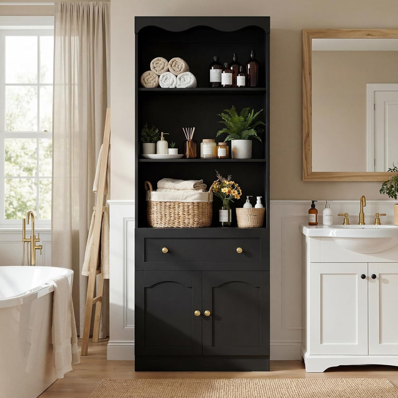 Armoire avec tiroirs en bois