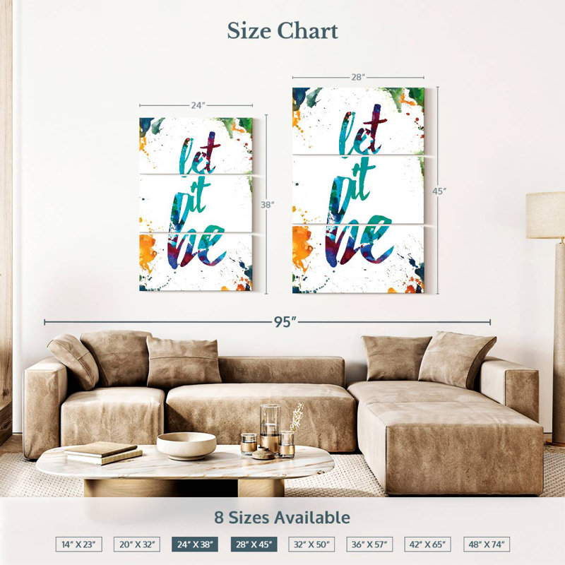 Tergel Splattered Let It Be, 38" H x 24" W