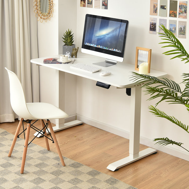 Bureau debout à hauteur ajustable Cloverly, Blanc