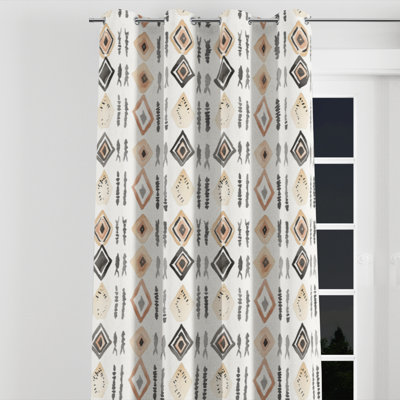 Moroccan Curtains for bedroom - Classic Boho Bahij Grommet Curtain - 1 Panel