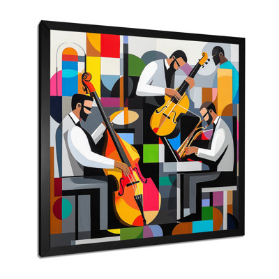 Art Deco Jazz Musisans In The Studio II - Art mural impression musique Jazz