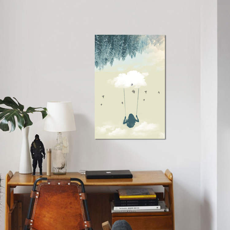 «Lucy in the Sky III», reproduction sur toile, H 26 po x l 18 po x P 1,5 po, Toile tendue, Pas de tapis