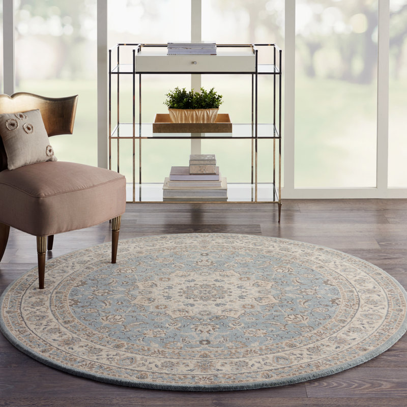 Freret Wool Oriental Indoor Rug, Round 5'10"