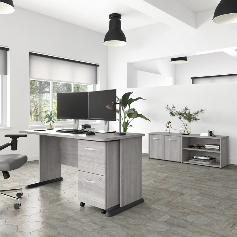 Ensemble de bureau d'ordinateur Studio A, Gris platine