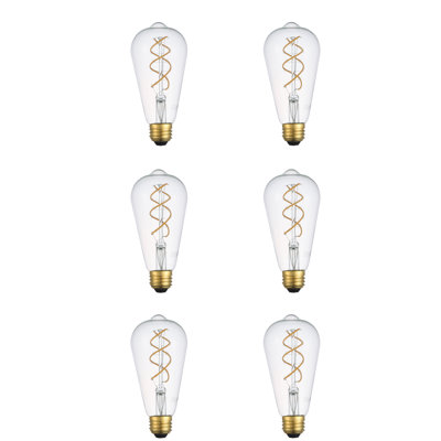 6 Watt (40 Watt Equivalent), ST18 LED, Dimmable Light Bulb, Warm White (3000K) E26/Medium (Standard) Base