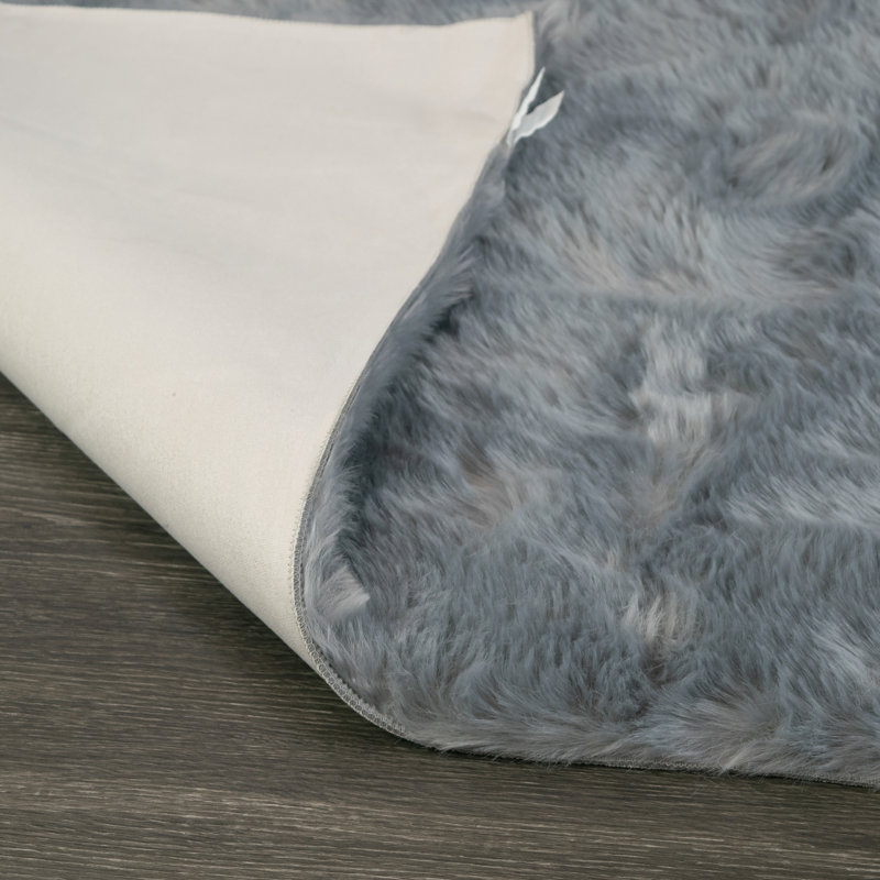 Malissie Faux Fur Indoor Rug, Rectangle 4'10" x  8'