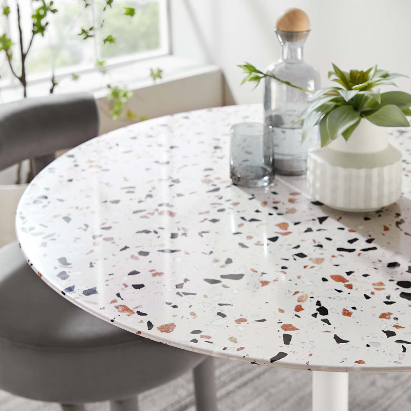 Table de salle à manger Lippa, L 39,5 po x L 39,5 po, 28,5 po de hauteur, Blanc