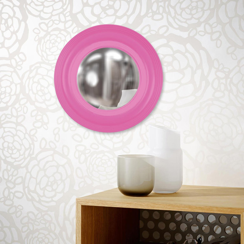 Miroir d'appoint moderne et contemporain, Rose vif