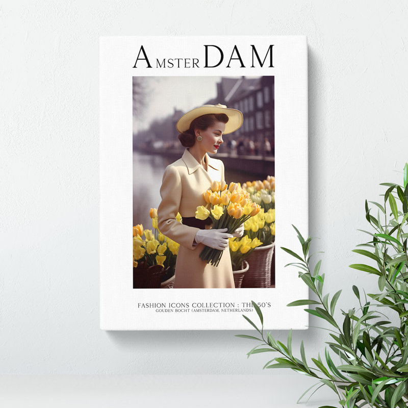 XMKTMKT-206 Fashion Icons Woman Colour Amsterdam - Wrapped Canvas