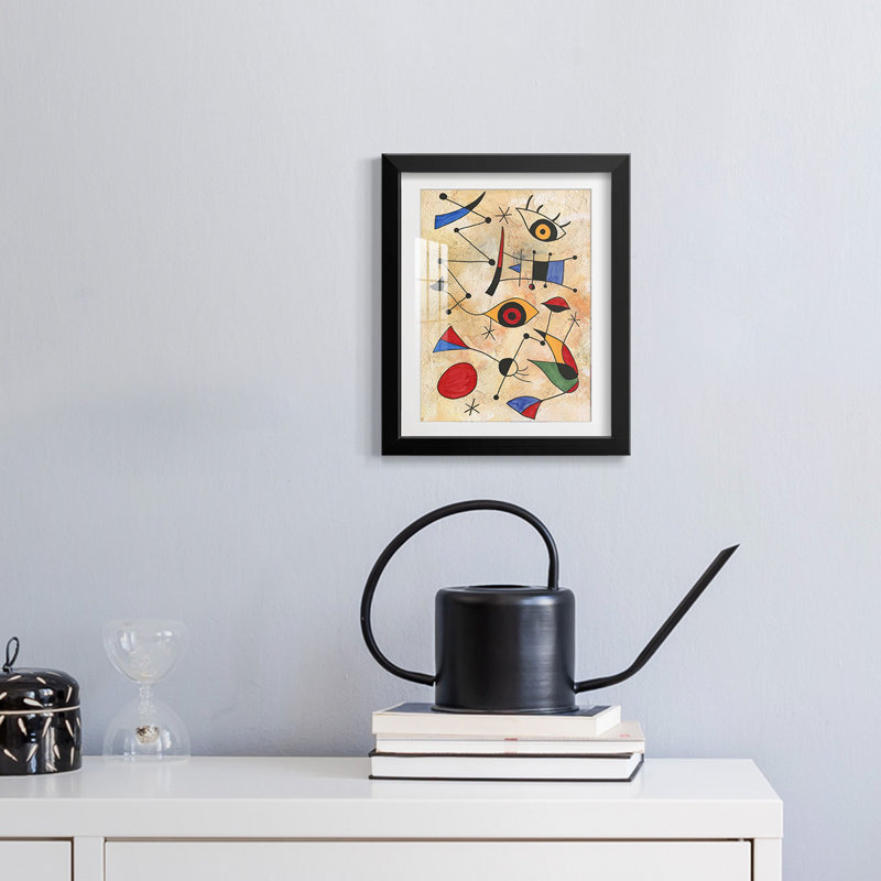 Miro Memoirs IV - Impression encadrée, H 25,5 po x l 17,5 po, Noir