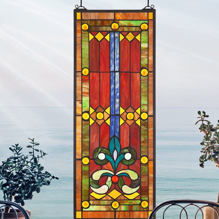 Roquebrun Tiffany Style Stained Glass Window - TF810 - Design Toscano
