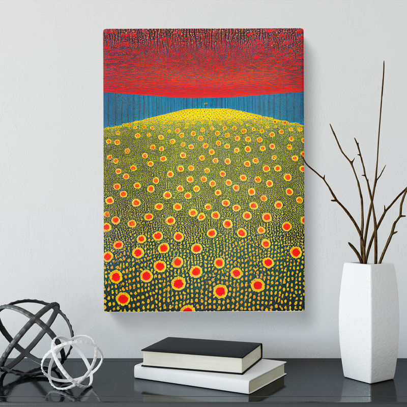 CAN-V0523-2876X Wildflowers Abstract - Wrapped Canvas Print, 76cm H x 50cm W x 3cm D