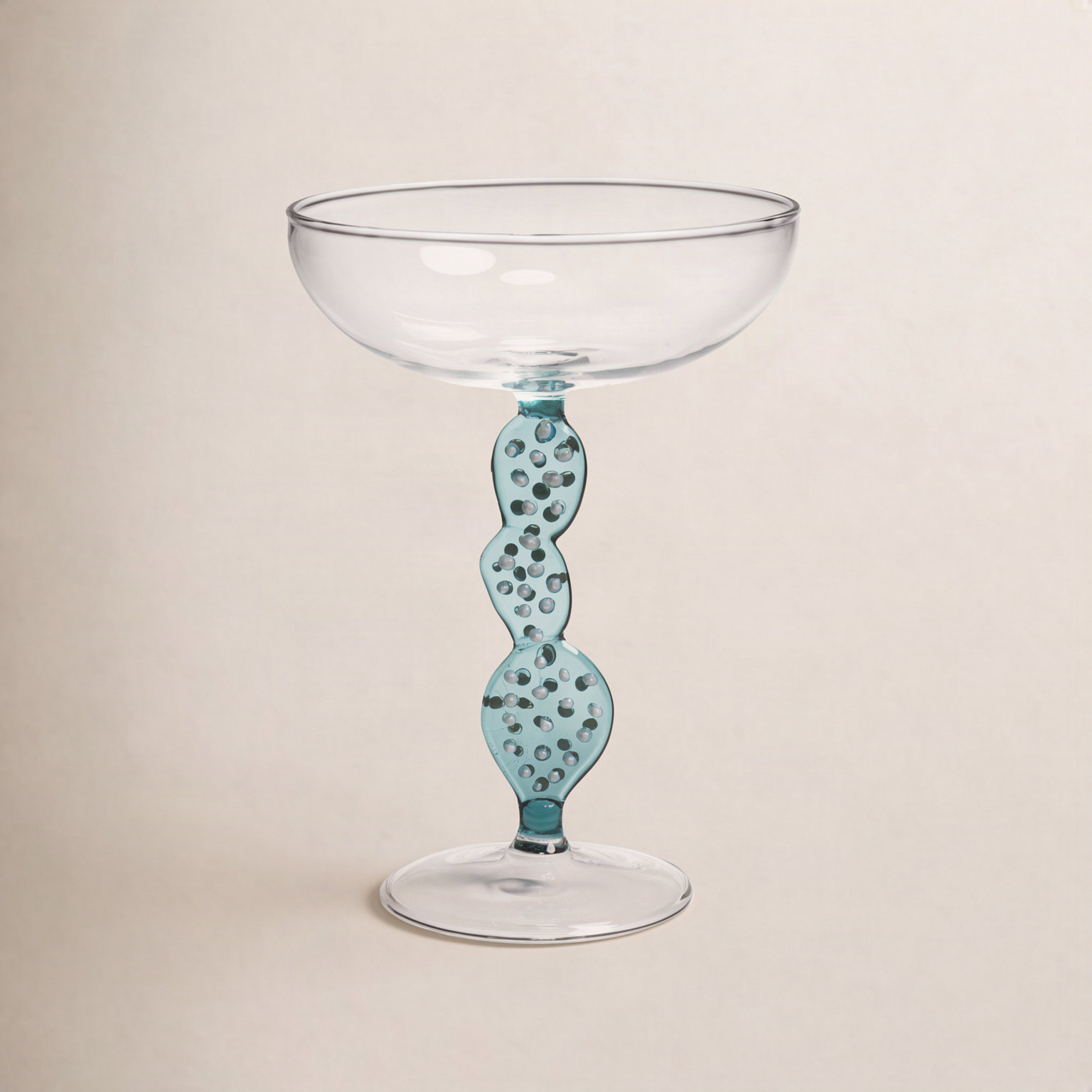 Tequila Martini Glass, Teal Green