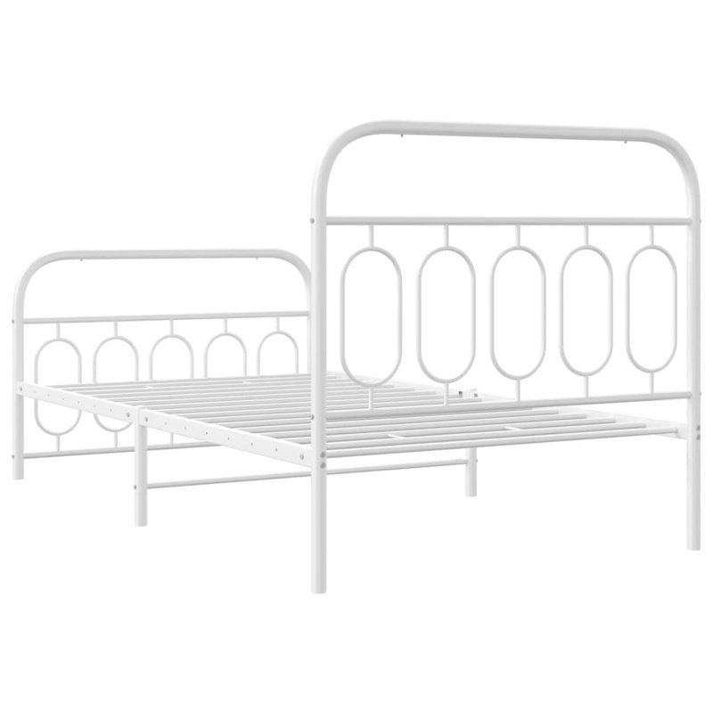 McTeer Metal Bed, White, 107 Cm X 203 Cm