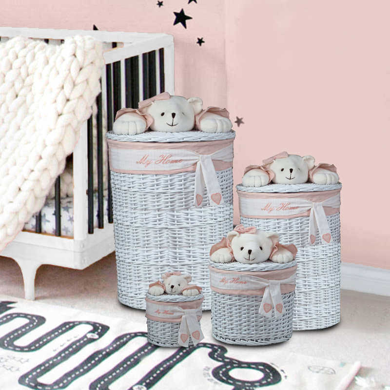Ensemble de 4 paniers en osier Willow Plush