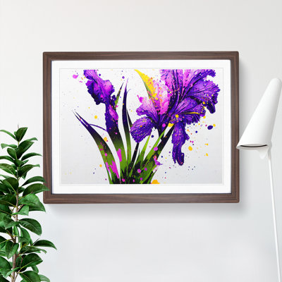 Iris Flower Splash Vol.1 Abstract - Single Picture Frame Painting