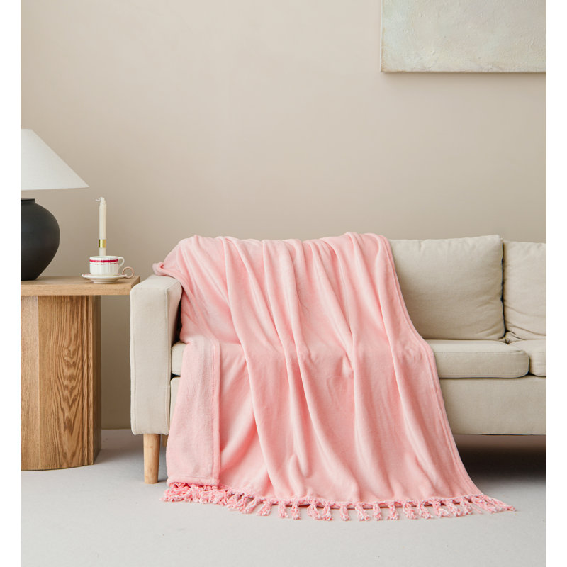 Plain Weave / Muslin Throw Blanket, Pink