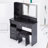 41" Large Sized Desktop Vanity Table + Cushioned Stool, Oversized Desktop, Large Touch Control LED Mirror, 3-Color Switch, Multi Layer High Capacity Storage Fashion Dresser, EPA, GCC, UL Certificate-1881370314