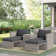 Morland 5 Piece PE Rattan Sectional Seating Group with Cushions