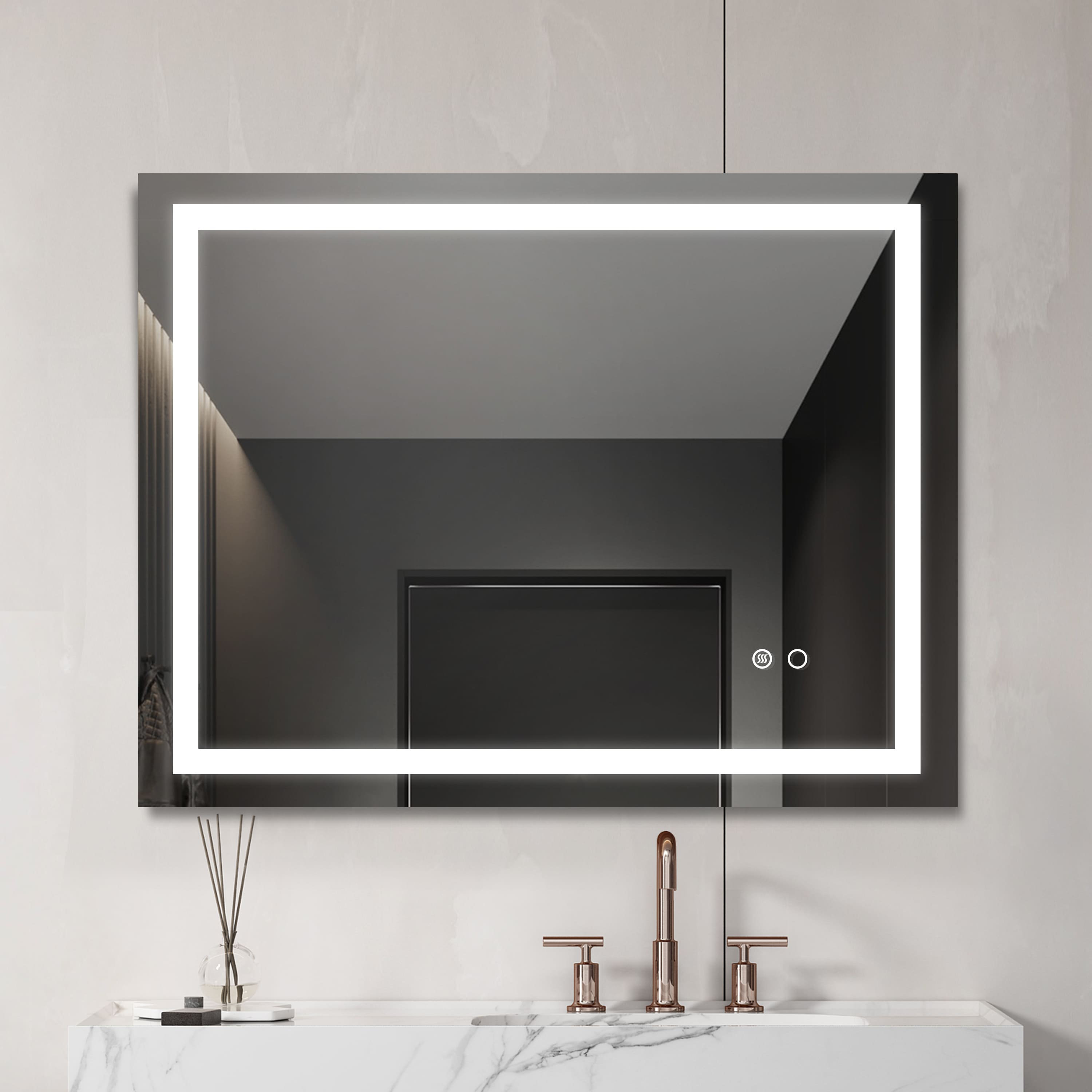 Brayden Studio® Allannah Anti Fog Dimmable Smart Bathroom Mirror | Wayfair