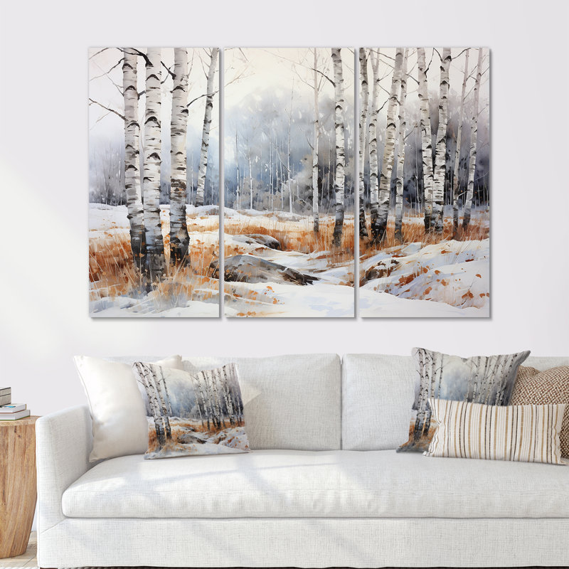 Ensemble de décorations murales argent minimalisme, H 32 po x l 48 po x P 1 po, Toile tendue