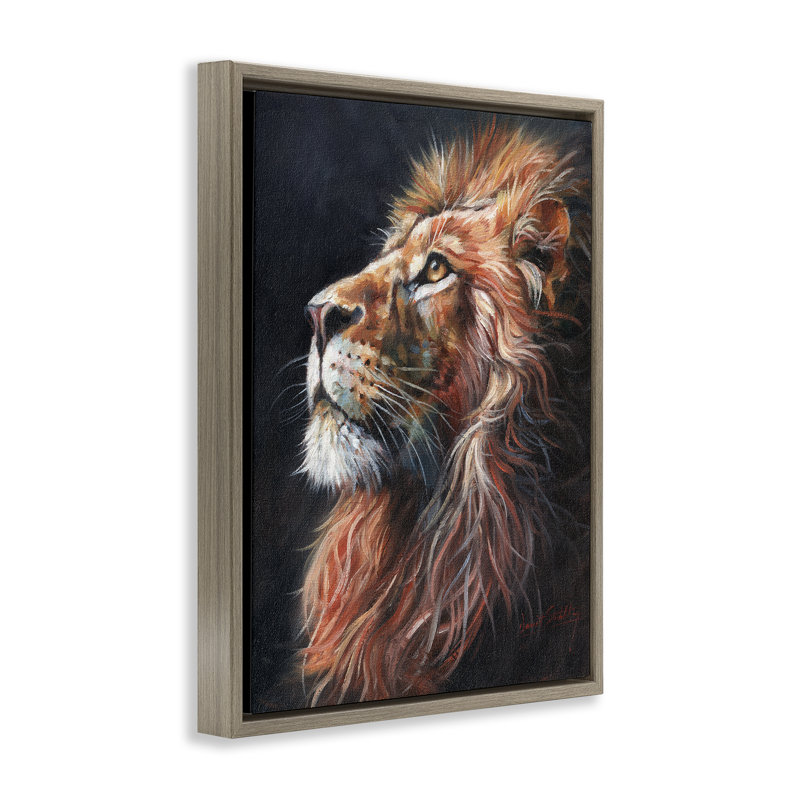 Cadre flottant Look Of The Lion, design par David Stribble, H 21 po x l 17 po, Brun
