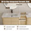 Ensemble de meuble-lavabo double autoportant 84 po avec plateau en céramique Addisin-1161142625