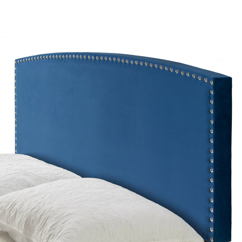Dejuna Upholstered Standard Bed, Navy