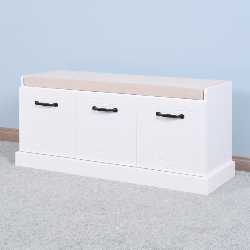 Banc de rangement en bois