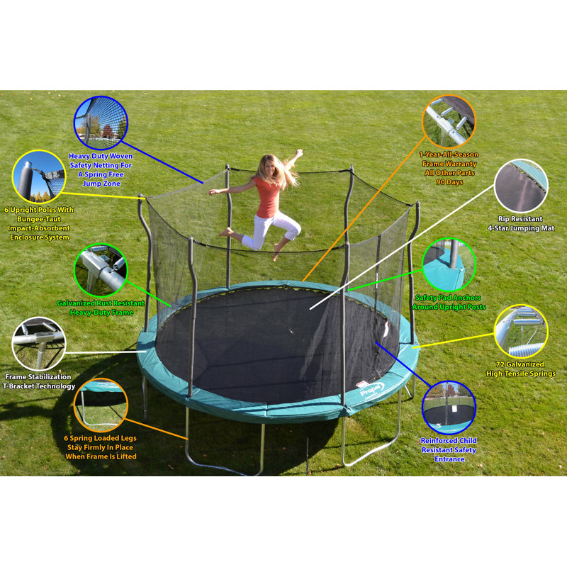 Propel 12' Round Trampoline With Safety Enclosure