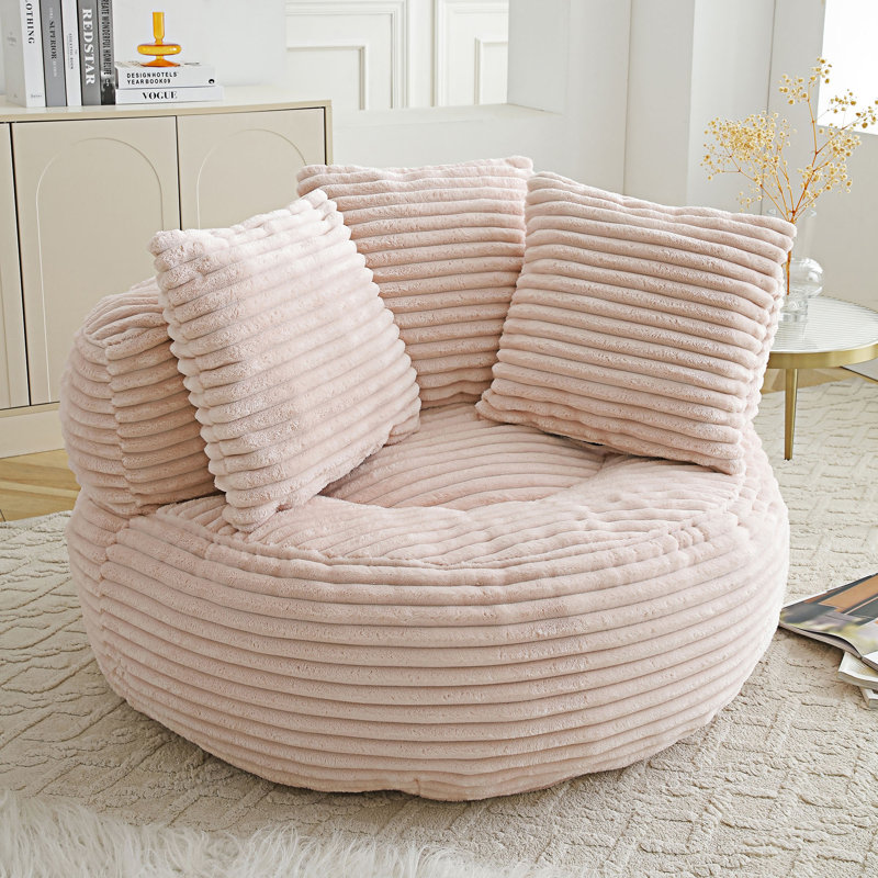Boneless Lazy Sofa Lounge Floor Sofa, Pink