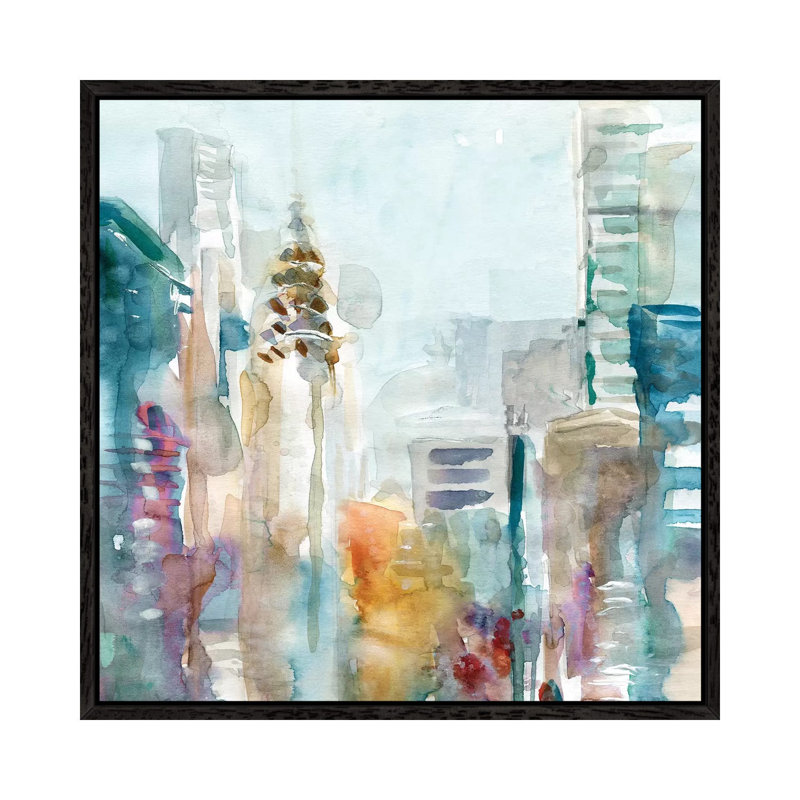 Spectrum NYC by Carol Robinson - Print on Canvas, 93.98 cm H x 93.98 cm W, Black Framed
