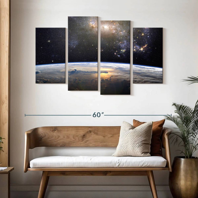 Terre d'Oberle dans l'univers, H 32 po x l 52 po