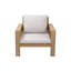 Ensemble de conversation 4 pièces 4 pièces Ensemble de conversation d'extérieur avec coussins et table basse pour le jardin, la cour, le balcon, le bord de la piscine, le teck clair et le coussin beige-495036326