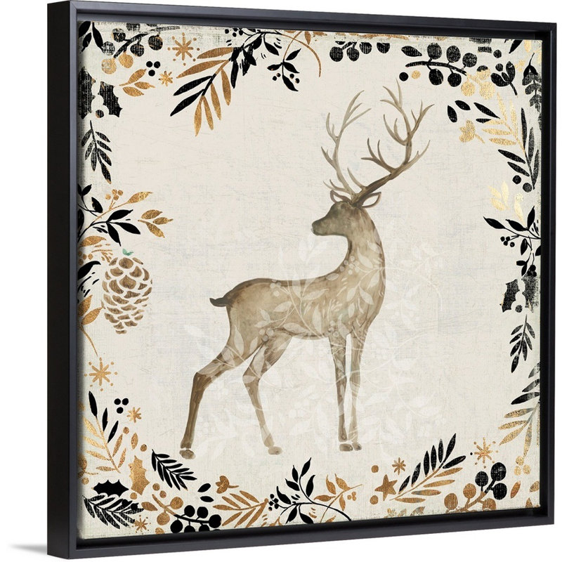 Reproduction d’art sur toile Dunder, Cadre noir, 22" H x 22" W x 1.75" D