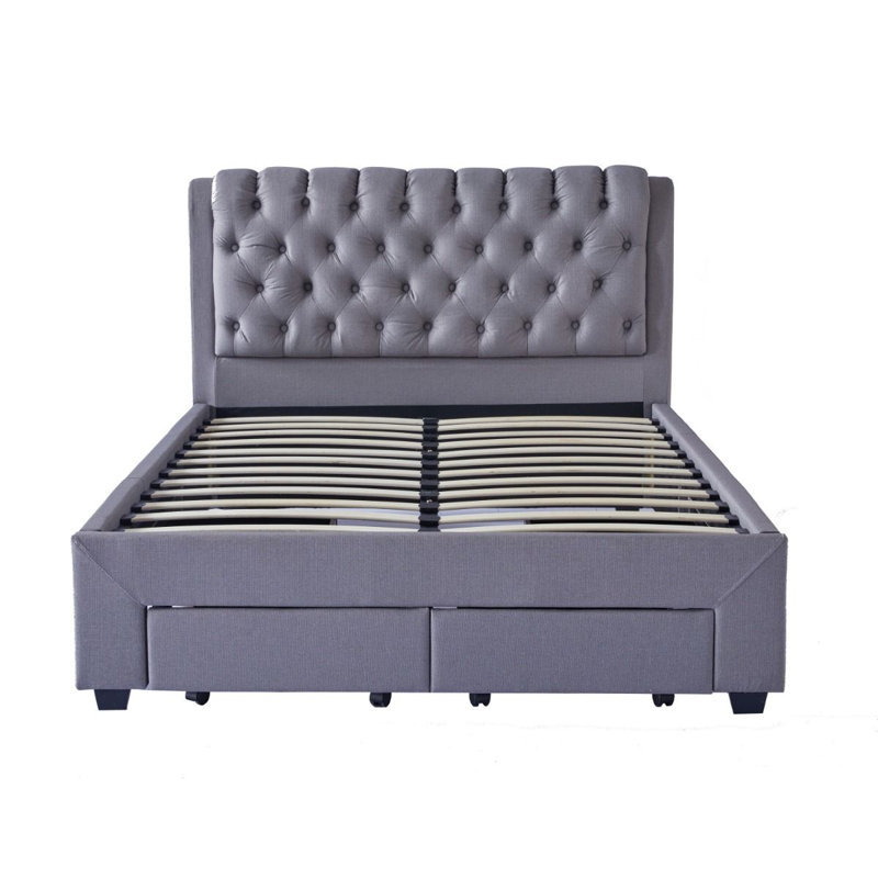 Upholstered Drawers Bed