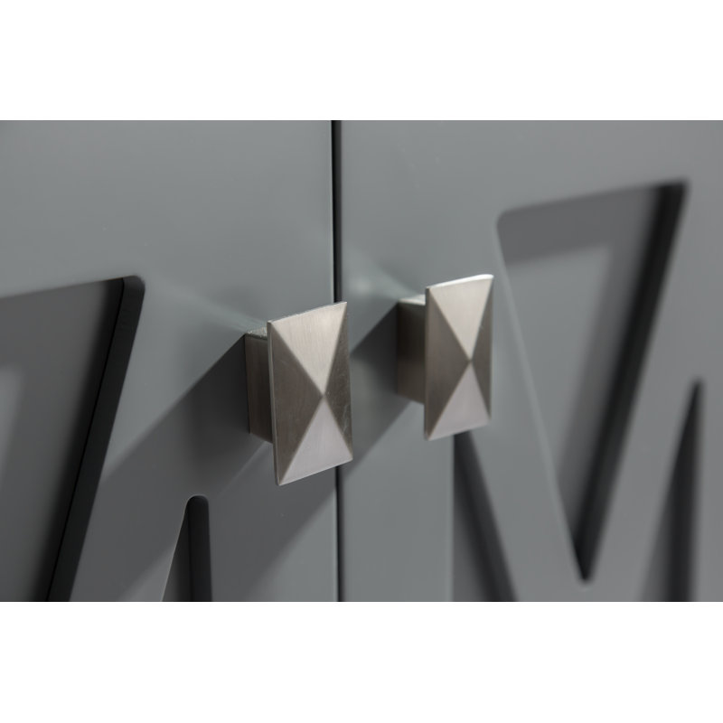 Vitiello Single Bathroom Vanity Base Only, Gray