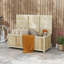 Contenant de rangement extérieur en bois 45 gallons, naturel