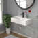 Kichae 21"x12'' White Ceramic Rectangular Wall Mount Bathroom Sink with Overflow