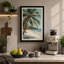 Tropical Paradise Palm Coastal - Wrapped Canvas-1702735064-1702735070
