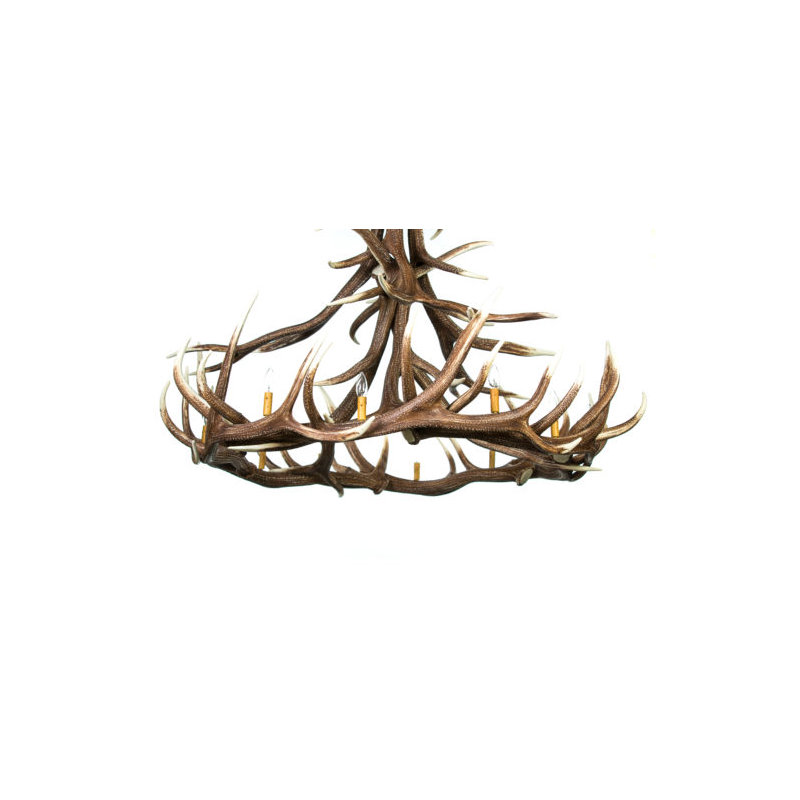 Lustree roue de wagon à style bougie 12 lumières elk Adaline