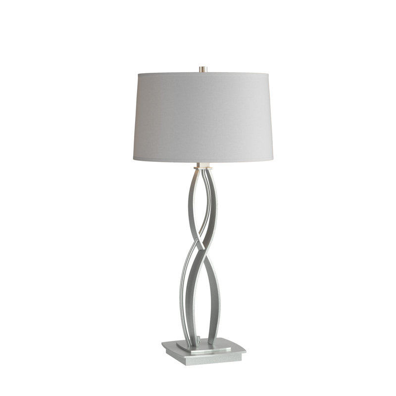 Almost Infinity Table Lamp, Flax, Vintage Platinum